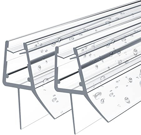 EMKE Ersatzdichtung Wasserabweiser Duschdichtung Schwallschutz Duschkabine Bad 4-6mm Glas 600mm, 2 Stück