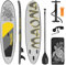 ECD Germany Aufblasbares Stand Up Paddle Board Maona | 308 x 78 x 10 cm | Grau | PVC | bis 120kg | Pumpe Tragetasche Zubehör | SUP Board Paddling Board Paddelboard Surfboard | Verschiedene Modelle