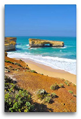 Premium Textil-Leinwand 30 x 45 cm Hoch-Format Erlebe mit mir die Great Ocean Road, Leinwanddruck von Nadine Büscher