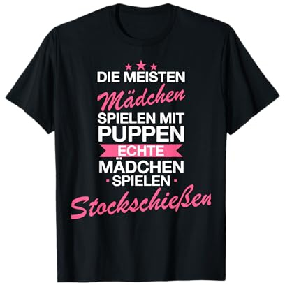 Stockschießen Eisstockschießen Stockschütze Spruch T-Shirt