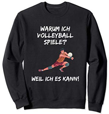 Volleyball Spruch Lustig Beachvolleyball Aufschlag Trikot Sweatshirt