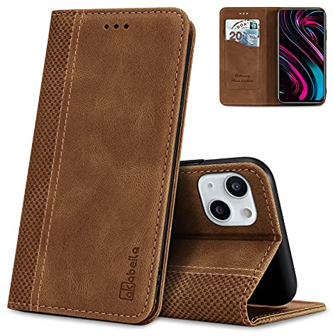 AKABEILA Fodral för iPhone 13 Flipfodral PU Läder Foliofodral Plånboksfodral Vikbart Skal med Kortplats Magnetisk Stängning Stativ Skydd Mobilskal Telefonskal 6.1 Tum