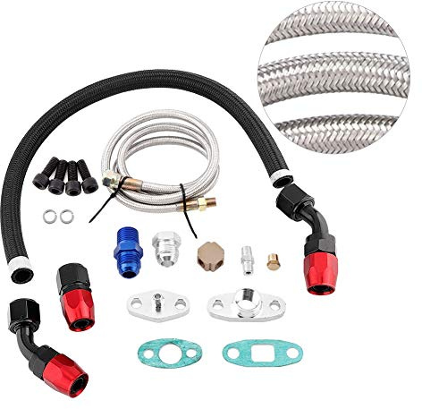 Dioche ölrücklaufleitung turbolader, Turbo Öl Feed Rückkehr Linie AN10 Fitting Adapter Flansch Kit für T3 T4 GT35 T70 T66