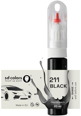 SD COLORS Lackstift 211 zum Ausbessern, 20 ML, Schwarz