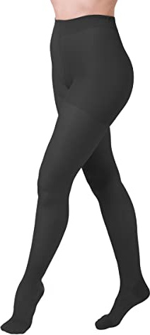 sanaGens Calze Collant CALIBRATO compressione graduata maglia a rete 70 DEN NERO 12/15 mmHg Size 3