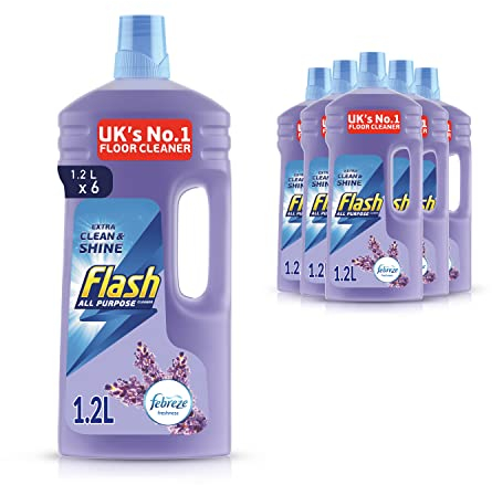 Flash All Purpose Floor Cleaner Lavender Liquid 1.2 L x6