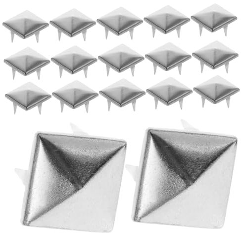 BELLIFFY 100stücke Krallennägel Dekorative Krallennieten Spike-Nieten Für Kleidung Quadratische Krallennägel Krallennieten Für Hüte Schneidernieten DIY-Spike-Nieten Für Kleidung Für
