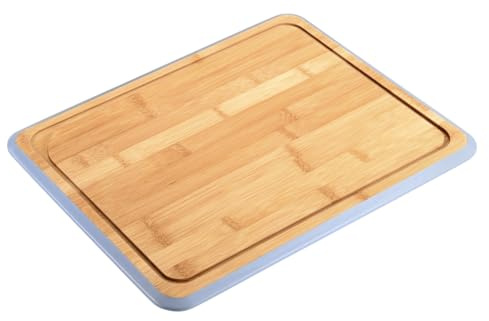 KESPER | Schneidbrett, Material: Bambus, Maße: 40 x 30 x 1,6 cm, Farbe: Braun, Blau | 58292