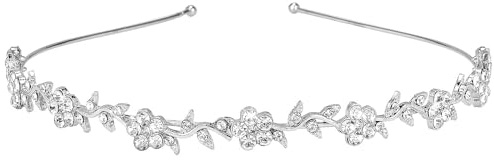 WhaleO Braut Haarschmuck Hochzeit, Haarreifen Damen Elegant,Haarreif Strass | Brautschmuck Haare, Haarschmuck Silber für Hochzeit Party Geburtstag Fest usw