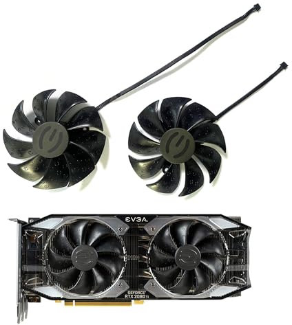EVGA RTX 2070 2080 2080Ti SUPER XC ULTRA Replacement Fan (20mm depth) for EVGA Graphics Cards, Air Cooling, 12V, 4-Pin Graphics Card Cooler, VGA Card Replacement GPU Fan PLD09220S12H