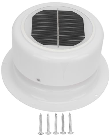 SUNGOOYUE RV -Lüftungsventilationsventilator, Solarbetriebene Dachentlüftungslüfter Deckenlüftungslüfter mit Montageschrauben für RV -Bootscampingauto -Schuppenanhänger