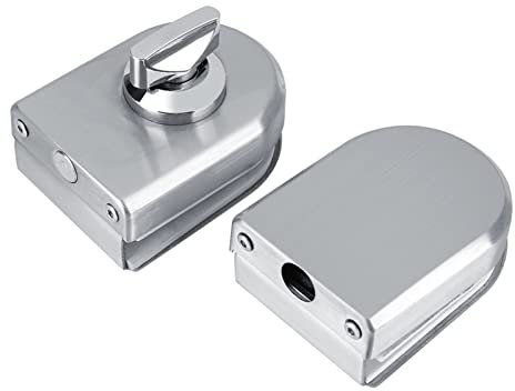 Tomvorks Verrouille de Porte en Verre à la Maison, Acier Inoxydable 10~12 Mm Verrouillage de Porte en Verre Bouton Rotatif Ouvert/Fermeture, Tout Neuf et de Haute qualité en Verre en