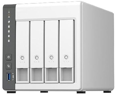 NAS 4 Baies pour HDD, 4 Go RAM, 1 Port 2,5 GbE et 1 Port GbE, idéal pour Le Stockage en réseau et la Gestion des données multimédia.