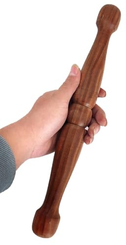 JuanNest Tai Chi Lineal Stick,Traditionelle Chinesische Tai Chi Ruler,Wushu Shaolin Kungfu Taiji Stock,Qigong-Fitnessgerät Für Kampfsport,Stärkung des Körpers Stab Gesundheitsstab Training E35×3.6cm