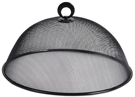 Sharplace Lebensmittelabdeckung Metall Fliegenhaube für Obst & Kuchen, Insektenschutznetz, Fliegenschutz Lebensmittelabdeckungen für Picknicks, Camping, Partys, BBQ, Schwarz 40 cm