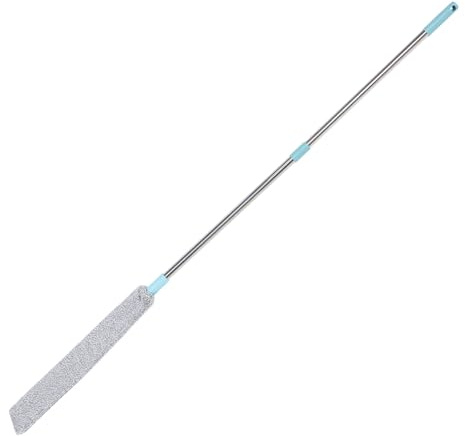 Spolverino per Sottoletto con Manico lungo Estensibile in Acciaio | Pulisce Fessure e Sotto Divani, Manico Flessibile Antiscivolo, Fibre Fini Pp, Effetto Accurato