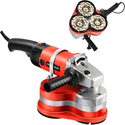 Ryanong Cazzuola elettrica per calcestruzzo da 3000 W e levigatrice multifunzione, 6 velocità variabili, manico rimovibile per levigare e lucidare pareti/pavimenti in cemento