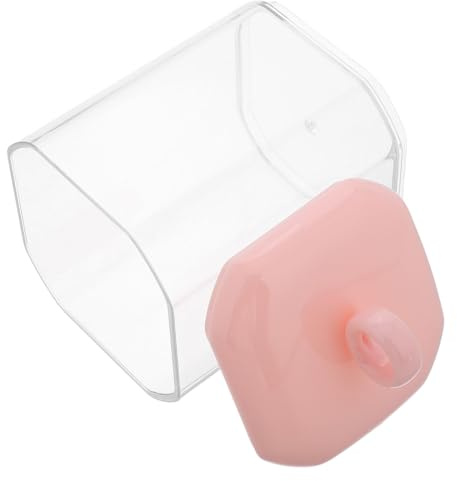 CLISPEED Distributeur de Coton-tiges avec Couvercle Boîte de Rangement Transparente pour Coton Démaquillant Organisateur Salle de Bain Multifonction pour Accessoires Cosmétiques et Boîte