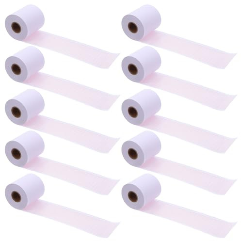 TOYZFRIENDY Papier Thermique Monocanal 10 Rouleaux 50 Mm X 20 M pour Appareil Électrocardiographe Professionnel, Document Médical et Fournitures Médicales pour Hôpitaux et Urgences