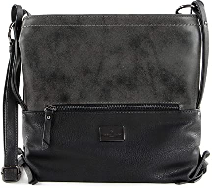 TOM TAILOR Elin Damen Umhängetasche Crossbody Bag Mittelgroß Schwarz