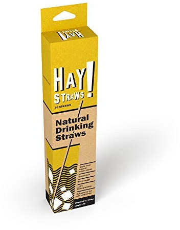 Hay! Natural Drinking Straws, 50 count pack (Tall 7.75)