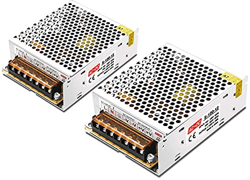 LEDMO 2 Pcs 12V 10A 120W Transformador de Potencia, Fuente de Alimentación, Transformador de Voltaje para la Tira de LED
