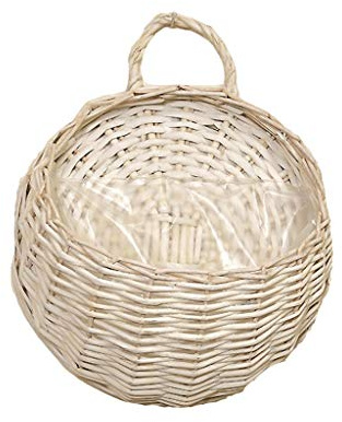 TXXM Macetas, Jardín Macetas de cucharas Colgantes plantador Colgante, Cesta Colgante Colgar de la Pared Tiesto Cesta Colgante de la jerarquía del pájaro Pared cuelgan (Color : White, Size : S)