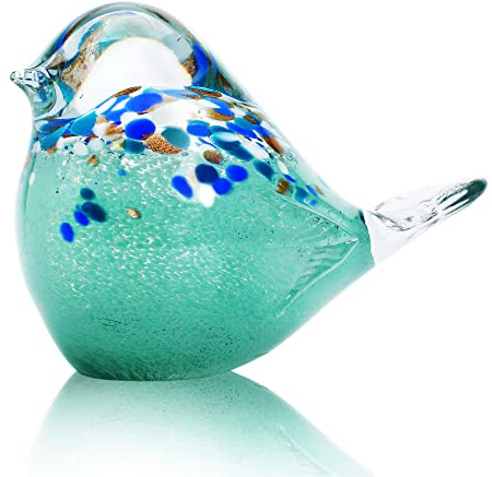 QFkris Große, handgefertigte Glasvogel-Figuren, geblasenes Glas, Vogel, Papierbeschwerer, Sammlerstücke, Kunst, Tierskulptur, Heimtischdekoration, Dekoration