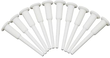BODYA 10Pcs Air Stopper Plug Valve Nozzles Pin for 45cm 55cm 65cm 75cm 85cm Yoga Ball Gym Ball Fitness Exercise Ball Jump Ball Inflatable Bed, White