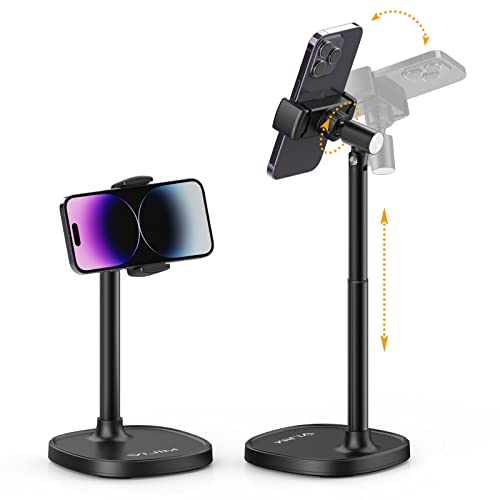 ULANZI Mobile Phone Stand for Desk Angle Height Adjustable Phone Holder for filming Mobile Phone Accessories for iPhone 15 14 13 12 11 Pro XS XR Max, Samsung Galaxy S23 S22 S21 Huawei All Smartphones