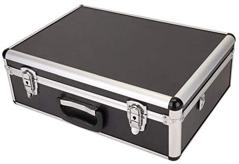 Supernic 18In Flight Case with Customizable Padded Foam, Portable and Lockable, Aluminium Protective Storage Tool Box for Test Instruments Cameras Tools Parts and Accessories