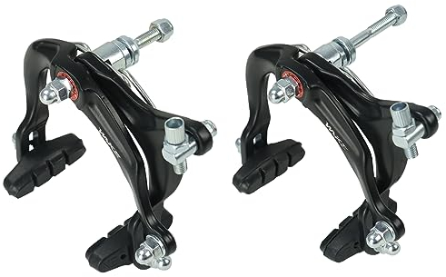 CYSKY Bike Brake, Bicycle C-Type Brakes Calipers, Aluminum Alloy Front & Rear Side Pull, Long Arm Pliers Brake Set for Road Bike, Folding Bike (Black)
