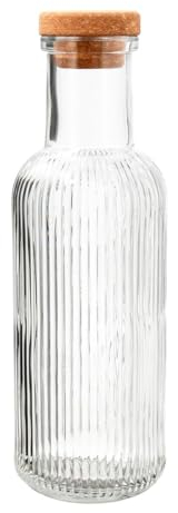 Quid Maison Botella Mesa Vidrio Con Tapón 1l Sodo Apto Frigorífico No Apto Microondas Reciclable