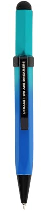 Legami - Mini Touchpen 0,8 Durchmesser x Höhe 9,6 cm, Kugelschreiber, Schwarze Tinte, Durchmesser der Spitze 1,0 mm, Stift mit Gummi zum Tippen auf jedem Touchscreen-Gerät
