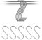 FOMGIIN 10PCS Stainless Steel S Hook - Metal S Shaped Heavy Duty Hanging Sturdy Hooks for Clothes, Towel, Meat - S-Hooks Hangers Small with Round Ball Ends for Home Kitchen, Office, Bathroom, Bedroom