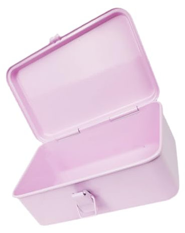 Veemoon Werkzeugkasten Aus Metall Mit Metallschloss Robuster Werkzeugaufbewahrungsbehälter Für Auto Und Werkstatt Tragbarer Organizer Für Mechanikerwerkzeuge Vintage Design Kompakte Größe