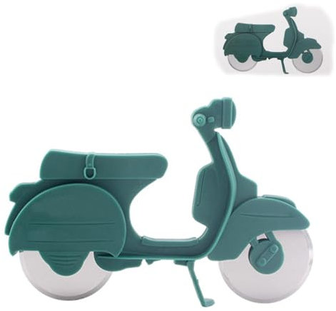 HAFRILY Lustiger Pizza-fahrradschneider, Edelstahl fahrrad Pizzaschneider, Lustig Roller Pizzaschneider mit Edelstahl-Schneidrad und Klappbar Ständer leicht zu reinigen