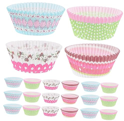 Cabilock Pirottini di Carta per Muffin Grandi Resistenti al Grasso, Forno e Alte Temperature, Set da 400 Pezzi per Cupcake, Dessert e Panificazione Domestica e Professionale