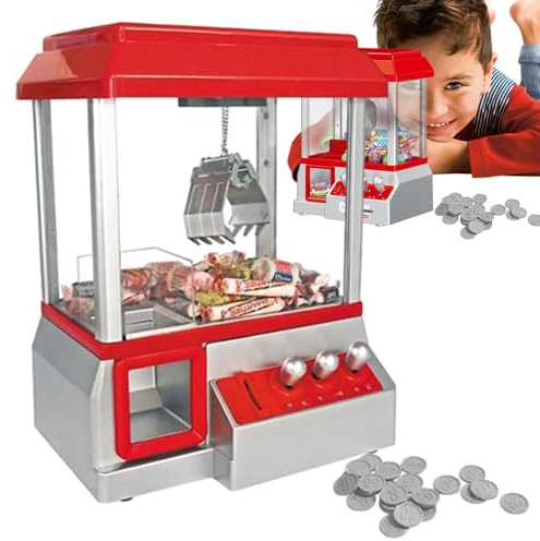 -Klauenmaschine - Electronic Arcade Claw Grabber Kids, Toy Crane Machine Mit Sound, Münzbetriebenes Fairground -Grabber -Spiel, Tragbare Kranmaschine, LED Grabber Toy Für Geburtstage Partys