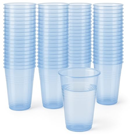 NIEVAN 1000 Pack Blue Plastic Cups 9oz | Reusable Drinking Glasses | Durable Party Cups for Water, Beer, Cocktails, BBQ, Picnics, Events, Restaurants & Catering Supplies