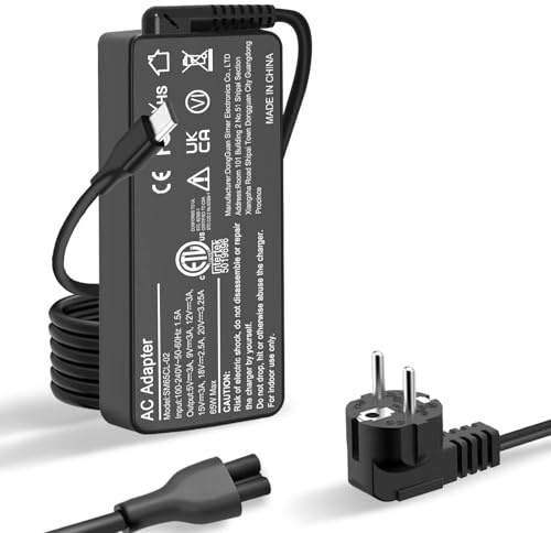 ZJWDATG 65W USB C Type C Chargeur Compatible avec Lenovo ThinkPad T480 T490 T580 E580 adlx65ylc2a adlx65ycc3a Yoga 920 s730 c930 Chromebook 100e 300e 500e et Autres