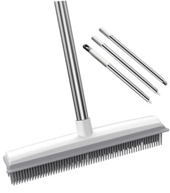 TOGEVAL Dual Use Plastic Material with Strong Removal of Stubborn Stains Pet Hair Remover Brush Labour-saving Design for Carpets and Wooden Floors for Cleaning Bathrooms and Dead
