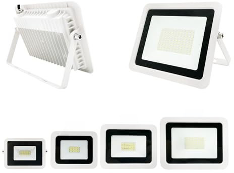 MERHOVO Proyector LED, DIRIGIÓ Luz de inundación 1 0W 20W 30W 50W 100W Follector de iluminación al Aire Libre de inundación Spotlector IP68 Fluvios de Pared Impermeables(White,Cold White_10W)