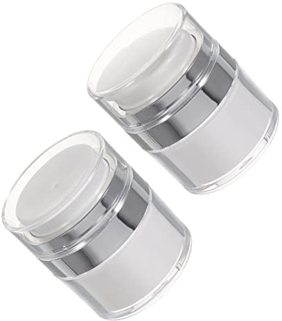 Homoyoyo 2piezas Botellas Dispensadoras De Crema Facial Recargables De Bomba Al Vacío Compactas Ligeras Prueba De Fugas Para Viaje y Uso Diario