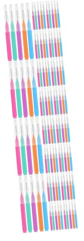 iplusmile 4 Set Scovolini Interdentali Per Apparecchio in Acciaio Inossidabile E Pp Spazzolini Multi Colore Per Pulizia Profonda Denti Strumento Ergonomico Per Orale E Portatile 50 Pezzi*4