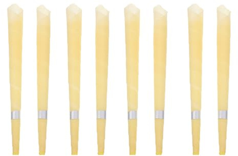 Yardenfun 8 Stück in Trompetenform aus Zinklegierung mit Natürlichem Bienenwachs für Beruhigende Aromatherapie und Sichere Ohrreinigung zu Hause