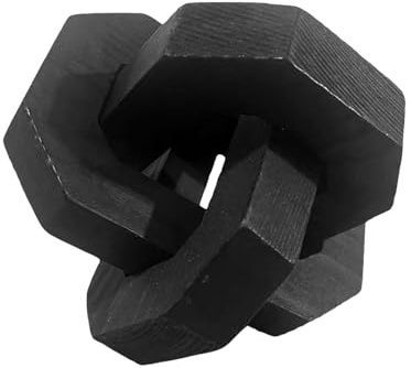 Nodo in legno, decorazione a catena in legno, decorazione bohemiana intagliata a mano, decorazione per armadio, camino, soggiorno, comò, supporto per TV