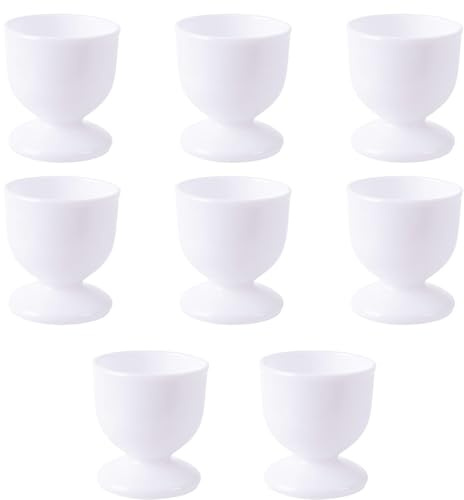 Egg Cups, 8-Piece Plastic Egg Cup Set, Funny and Novelty Egg Cups for Kids and Adults, Ideal for Breakfast and Brunch Parties, 4.6 x 4.7 cm