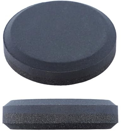 Piedra de afilar redonda de doble grano para machetes cortadores, herramienta portátil de cocina con construcción de piedra arenisca, afilado de doble grano para cortar