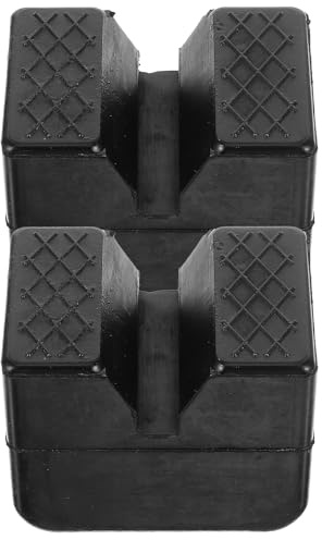 IMIKEYA Almohadillas para Gato de Suelo para Automotor 2 Piezas, Bloque de Elevación Ranurado de Plástico Resistente para Adaptador de Gato, Protección Antideslizante para Mantenimiento